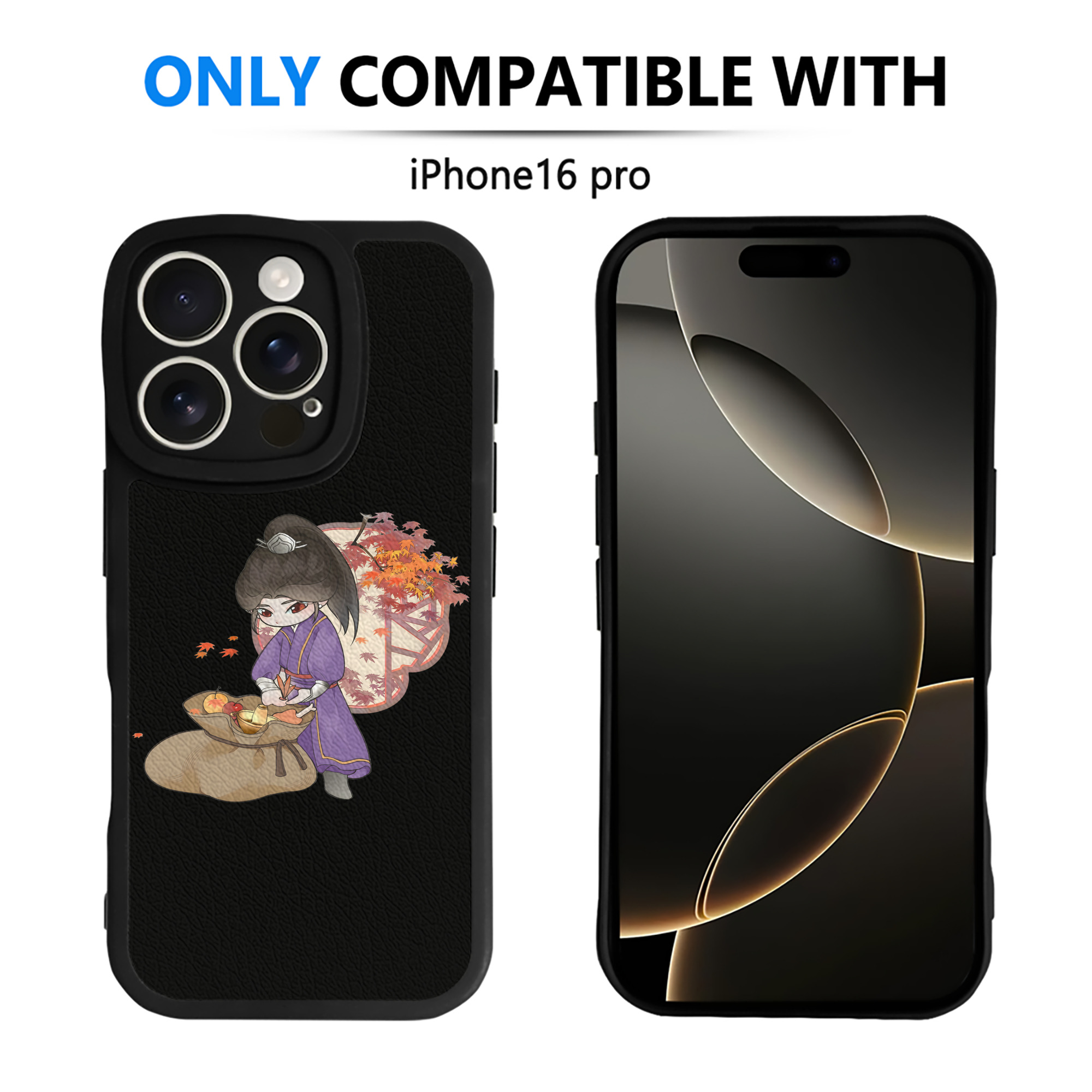 （画像用） Ne Zha 2 ナタ 魔童の大暴れ 【iPhone 16シリーズ対応】シリコンスマホケース（レザー調） 材質：シリコン